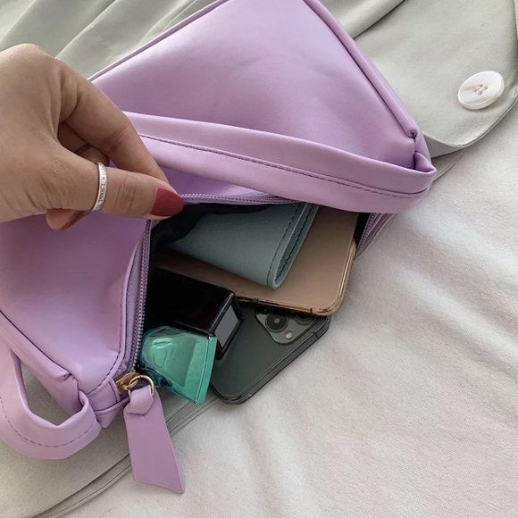 Lilac Hobo Purse Small Bag Fashion Trendy - Picture 16 of 16